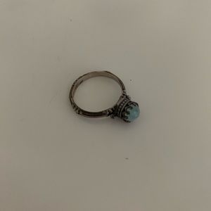 Sterling Silver Moonstone Castle Ring 6
